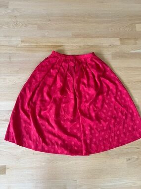 Vintage 80’s-Lilisue polyester polkadot skirt -size 8